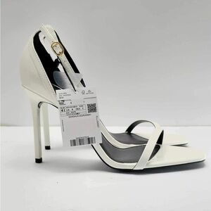 Mango, Ladies Aussie Stiletto Heel Sandals - White. Size: 41 (EU). NWT